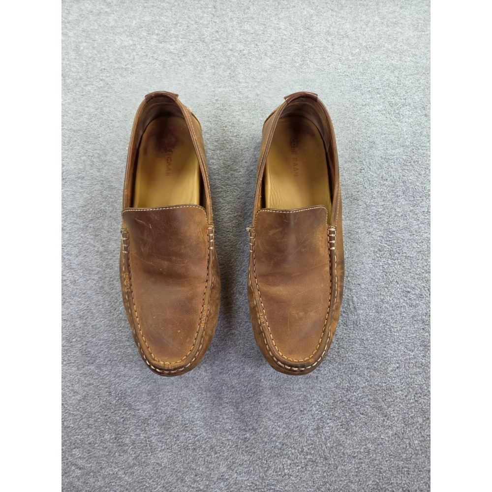 Cole Haan Brown Leather Driving Moccasins Loafers Men's Slip On Shoes